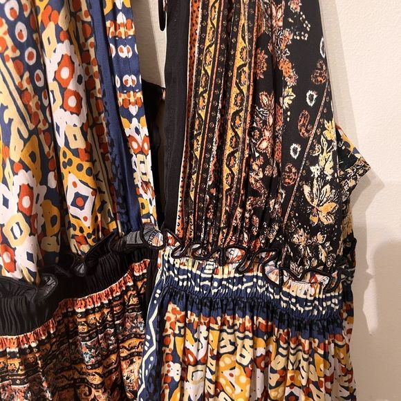 Free People Bellini Patchwork Tank Top Halter Neck Cutout Black Combo EU… - Picture 12 of 12